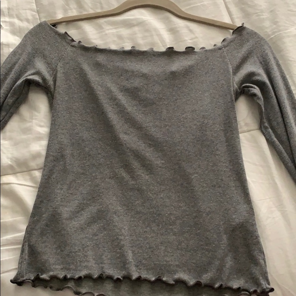 long sleeve off the shoulder